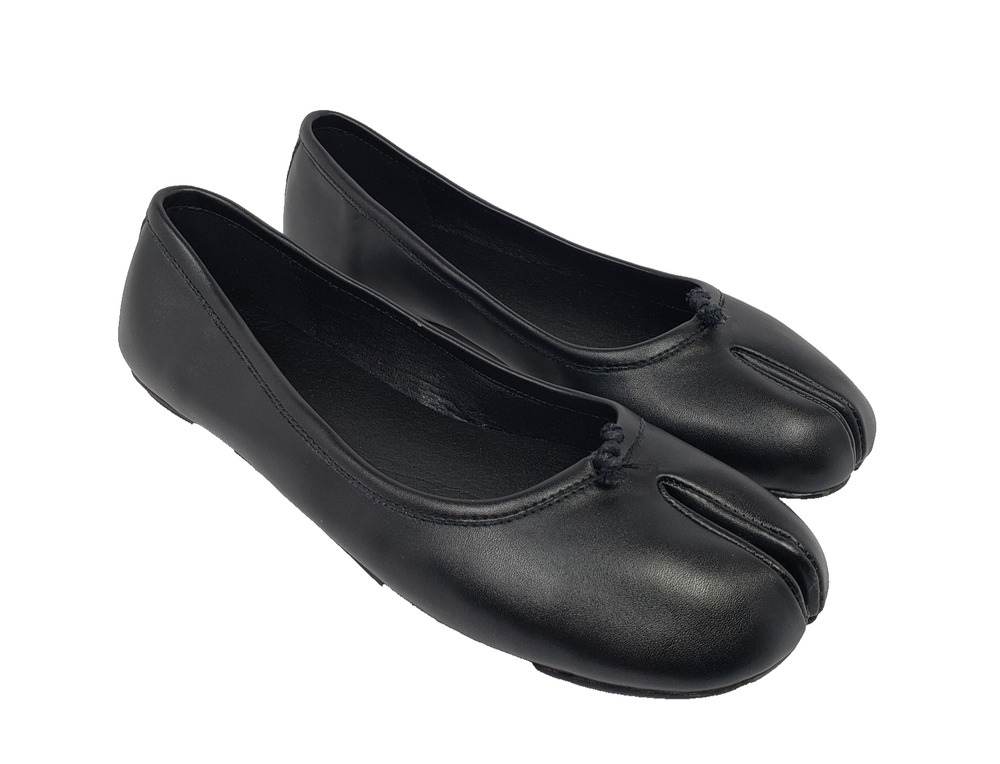 VBDB Tabi Womens Size 9.5 Black Slip On Split Toe Japanese Ballet Flats Shoes